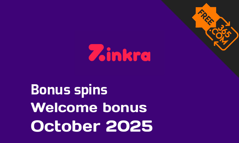 Zinkra bonus spins, 100 extra spins